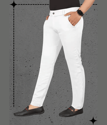 ikigai White Lycra Men's Trackpants ( Pack of 1 )