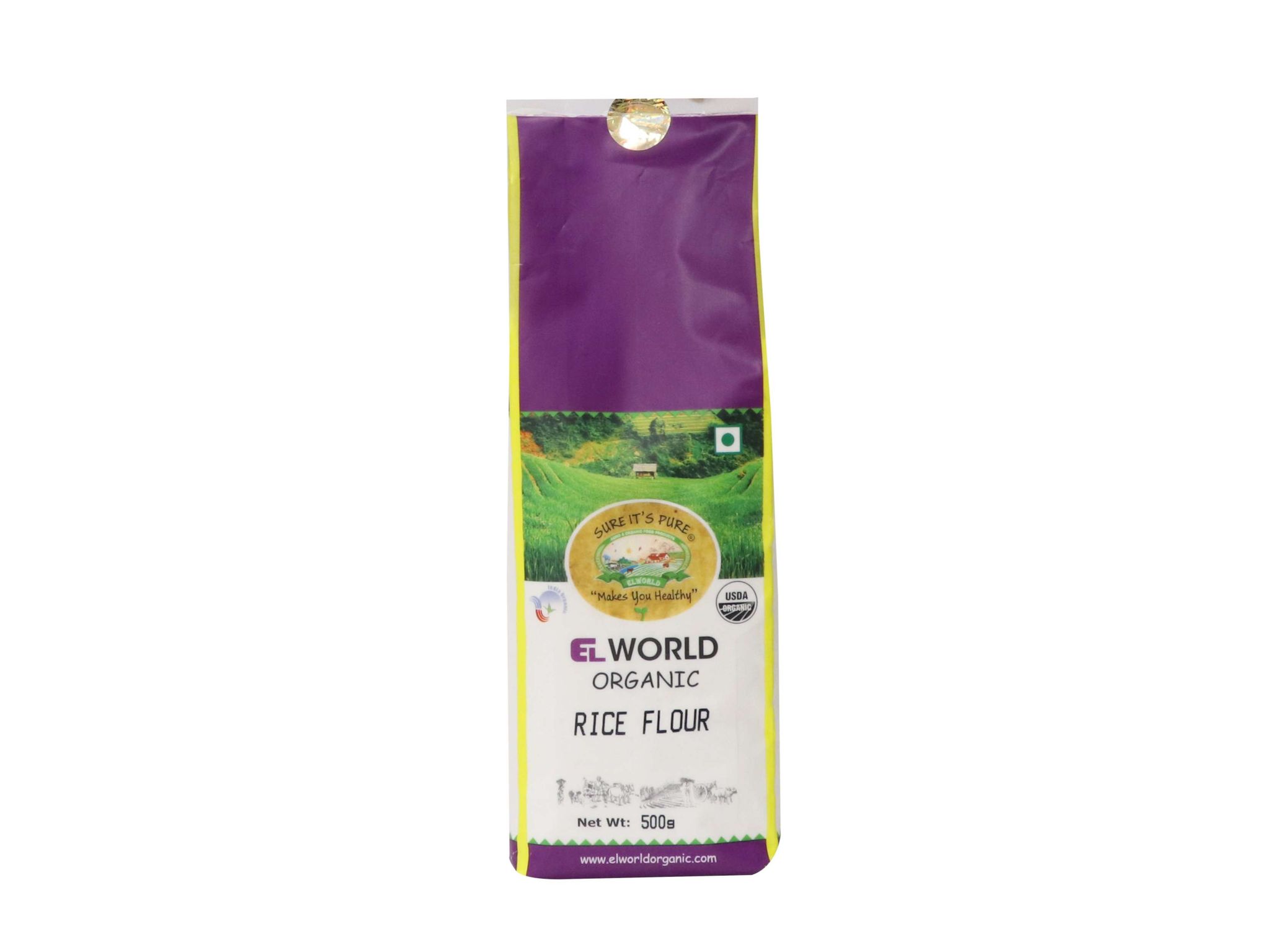 Elworld Agro & Organic Food Products Rice Flour 500g