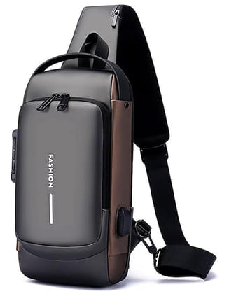 TrueArch Crossbody Sling Bag for Men Crossbody Adjustable Shoulder Strap With Safety Zipper Slot Anti-Theft Sling Bag with Lock, USB Charging (GreyGolden) TrueArch Crossbody Sling Bag for Men Crossbody Adjustable Shoulder Strap With Safety Zipper Slot An TrueArch Crossbody Sling Bag for Men Crossbody Adjustable Shoulder Strap With Safety Zipper Slot Anti-Theft Sling Bag with Lock, USB Charging (GreyGolden) TrueArch Crossbody Sling Bag for Men Crossbody Adjustable Shoulder Strap With Safety Zipper Slot An