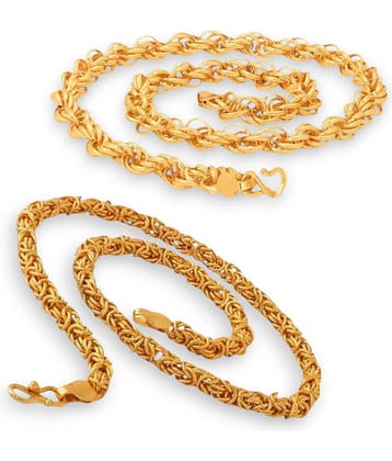 AKLINA Gold Plated Chains Combo ( Set of 2 )