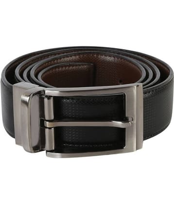 Tie & Cuffs Black Faux Leather Casual Belt