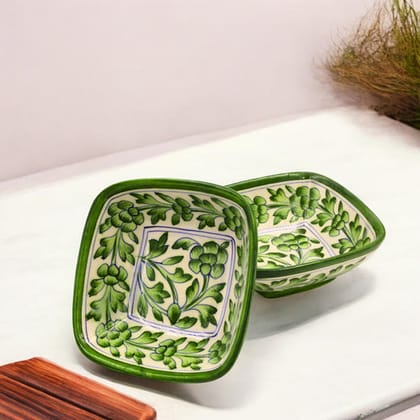 Blue Pottery Square Bowls Blue Pottery Square Bowls