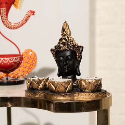 Buddha Head Candle Holder | Perfect For Festive Gifting And Puja Decor