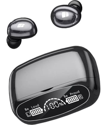 VEhop Power 200 Hrs Play In Ear True Wireless (TWS) 280 Hours Playback IPX4(Splash & Sweat Proof) Powerfull bass,Fast charging -Bluetooth V 5.1 Black