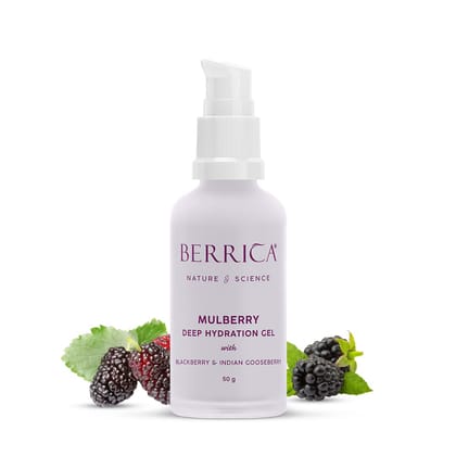 Berrica Mulberry Deep Hydration gel with Blackberry and Indian Gooseberry for Women | Deeply Hydrates & Moisturizes the Skin | Paraben Free | Dermatologically Tested | For all Skin Types (50g).