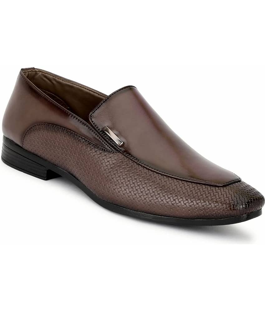 MARKRANGE - Brown Men's Slip On Formal Shoes
