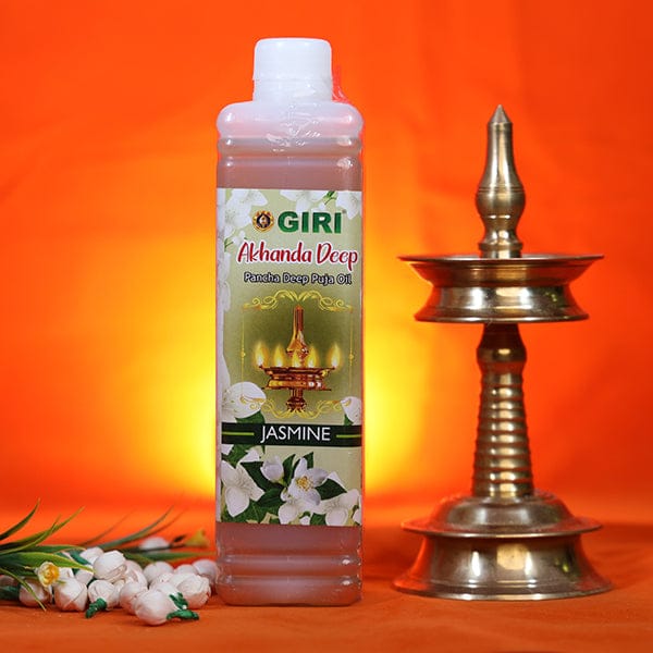 Giri Akhanda Pancha Deep Pooja Oil | Lamp Oil  | Vilakku Oil  | Deep Oil for Puja Jasmine 500ml