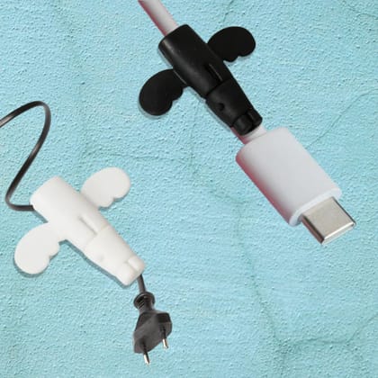 Silicone Data Cable Protector  Angel 2-in-1 Cord Saver & Storage Tool ( 6 Pc )