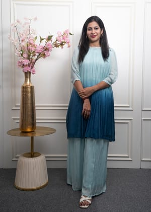 Ombre Shaded Kurta with Palazzo Set-M