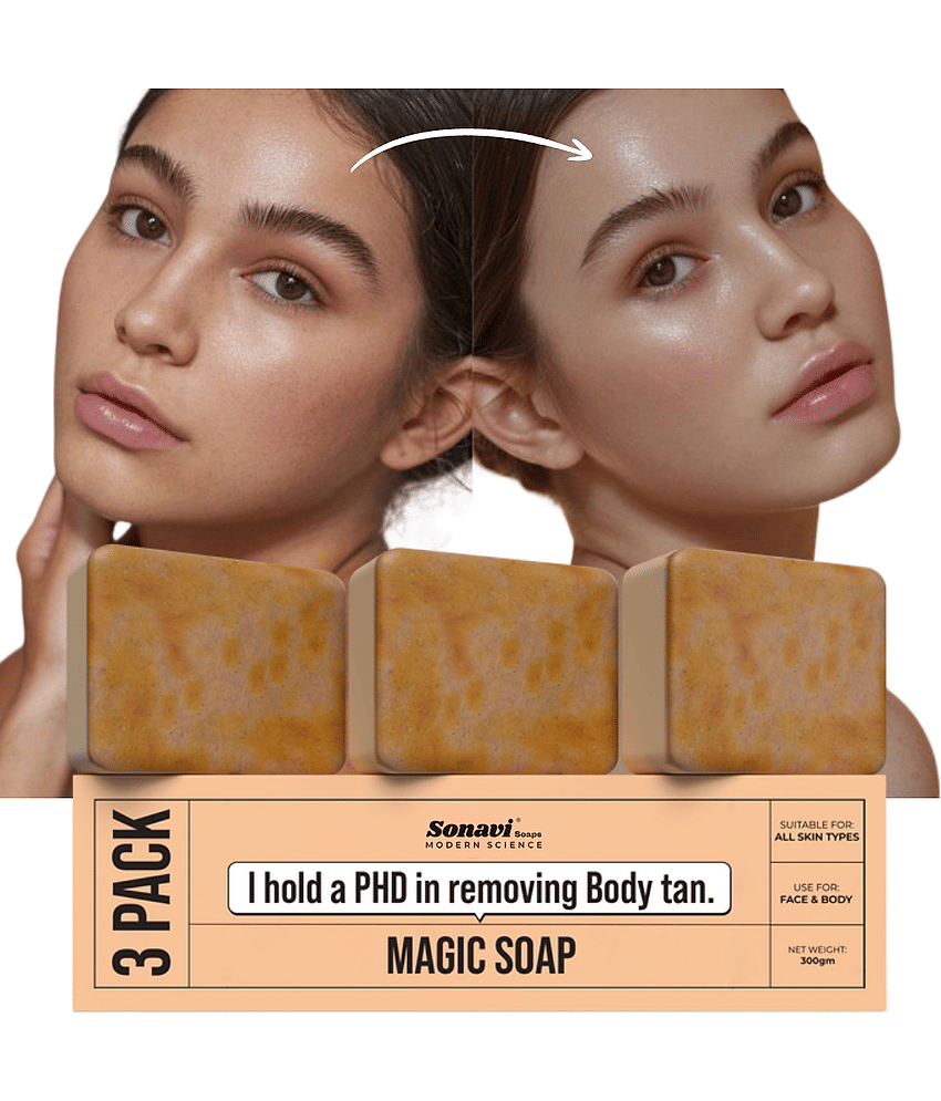 Sonavi Skin Whitening GHARSOAP Soap for Dry Skin ( Pack of 3 )