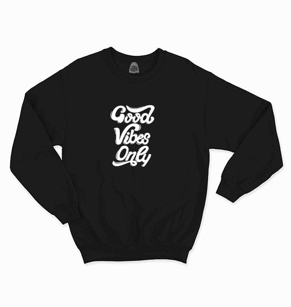 Good Vibes Only - Sukhiaatma Unisex Graphic Printed Sweatshirt-XL-44