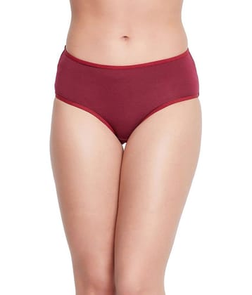 Clovia Cotton Women's Hipsters ( Maroon )