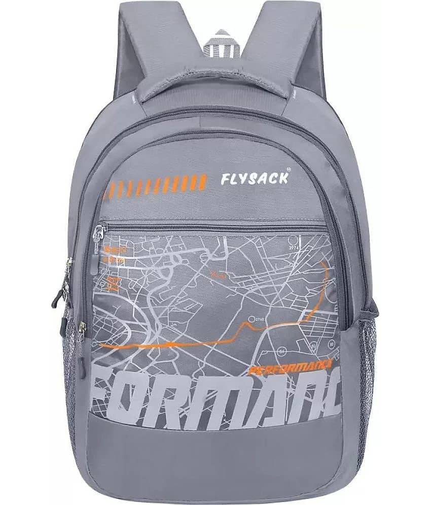FLYSACK Grey PU Backpack ( 30 Ltrs )