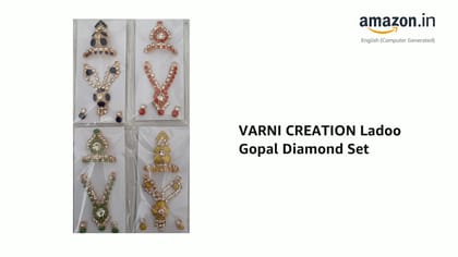 VARNI CREATION Ladoo Gopal Diamond Set