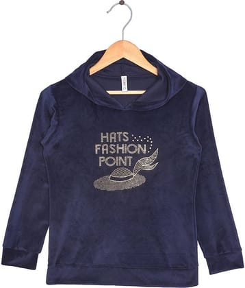 Tini Mini Girls Velour Sweatshirt ( Maroon )