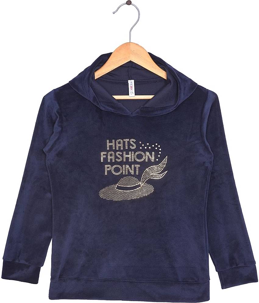 Tini Mini Girls Velour Sweatshirt ( Maroon )