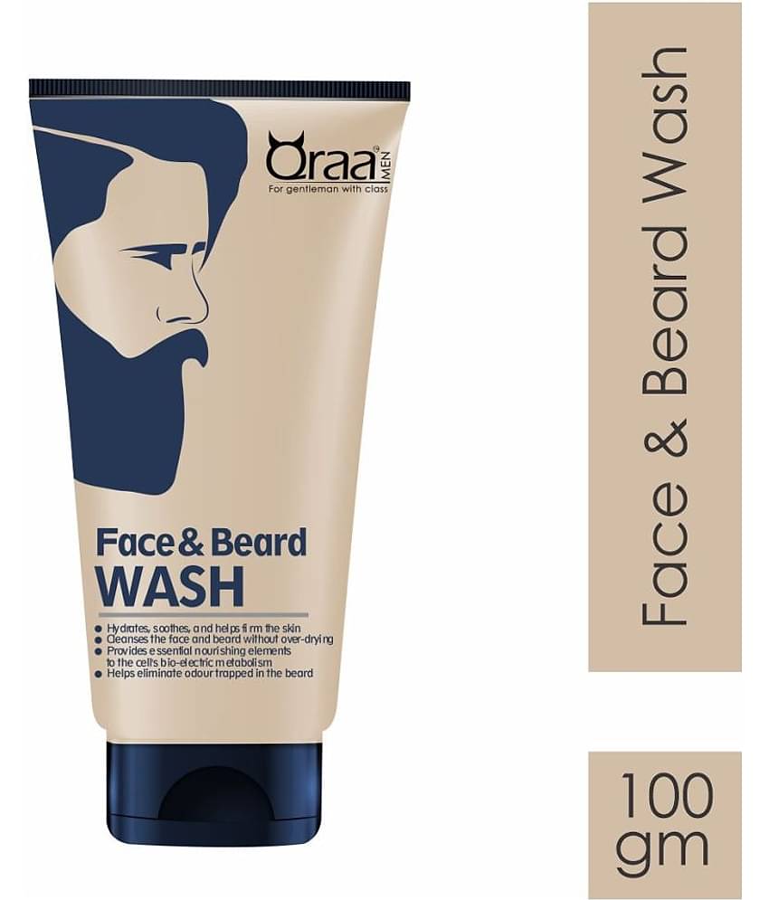 Qraa Face And Beard Wash | 2 In 1 Beard&Face Wash For Deep Cleansing 100Ml Stimulates Beard Growth