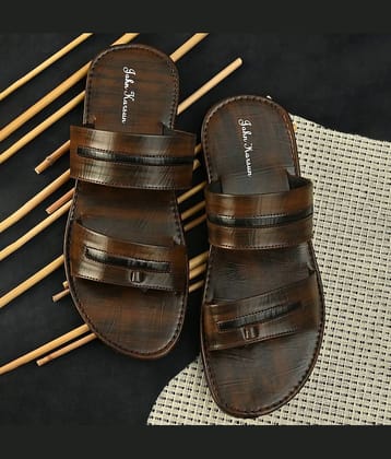 John Karsun - Brown Men's Leather Slipper