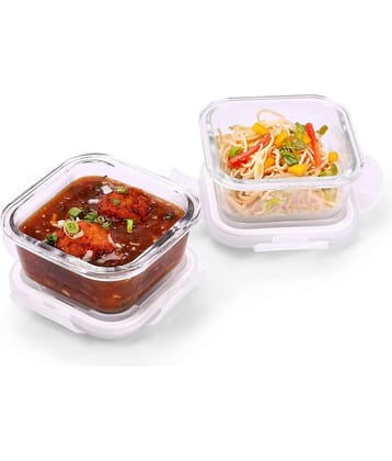 Oliveware Food storage Glass Transparent Food Container ( Set of 1 )