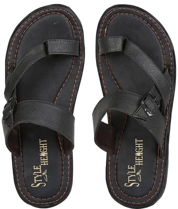 Style Height Brown Men's Leather Slipper