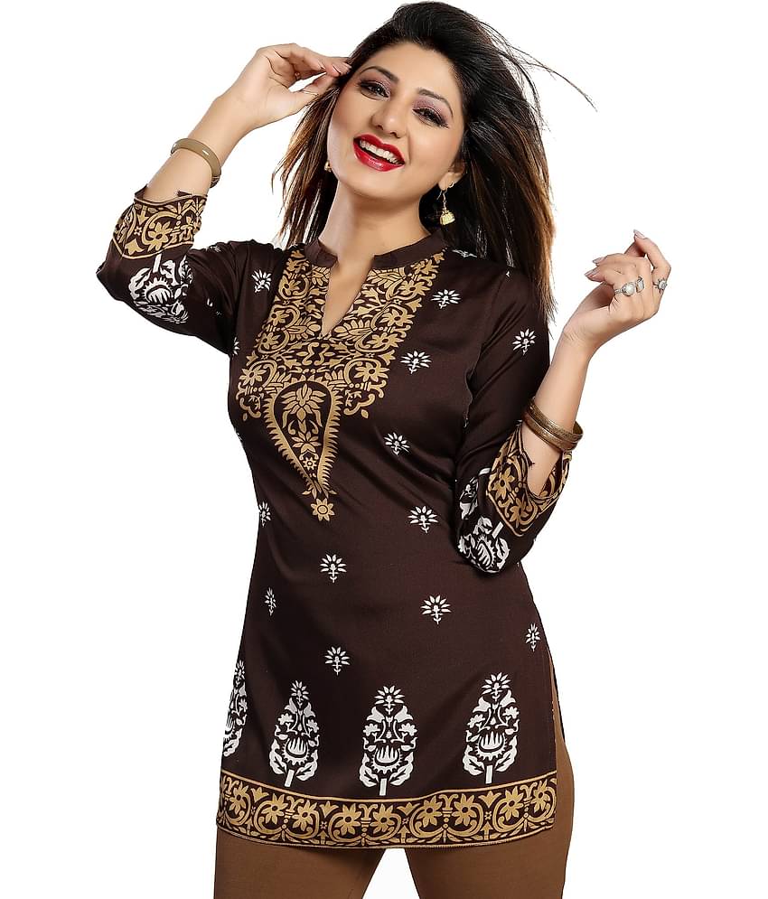 Crepe Short Kurti For Women (Pack of 1)