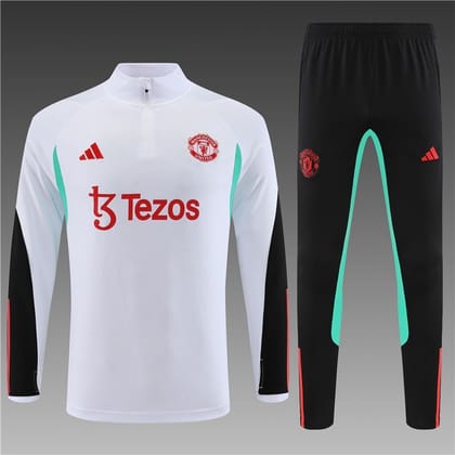Manchester United White Training Suit 23 24 Season-S