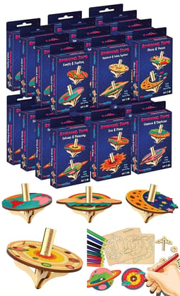 Funvention Birthday Return Gifts (Pack of 24) - DIY Spinning Top Kits (Solar System) Build, Color, Play, Art & Craft Coloring Activity Party Pack Return Favors for Kids (2 Tops & 8 Colors Per Pack) Funvention Birthday Return Gifts (Pack of 24) - DIY Spinning Top Kits (Solar System) Build, Color, Play, Art & Craft Coloring Activity Party Pack Return Favors for Kids (2 Tops & 8 Colors Per Pack)