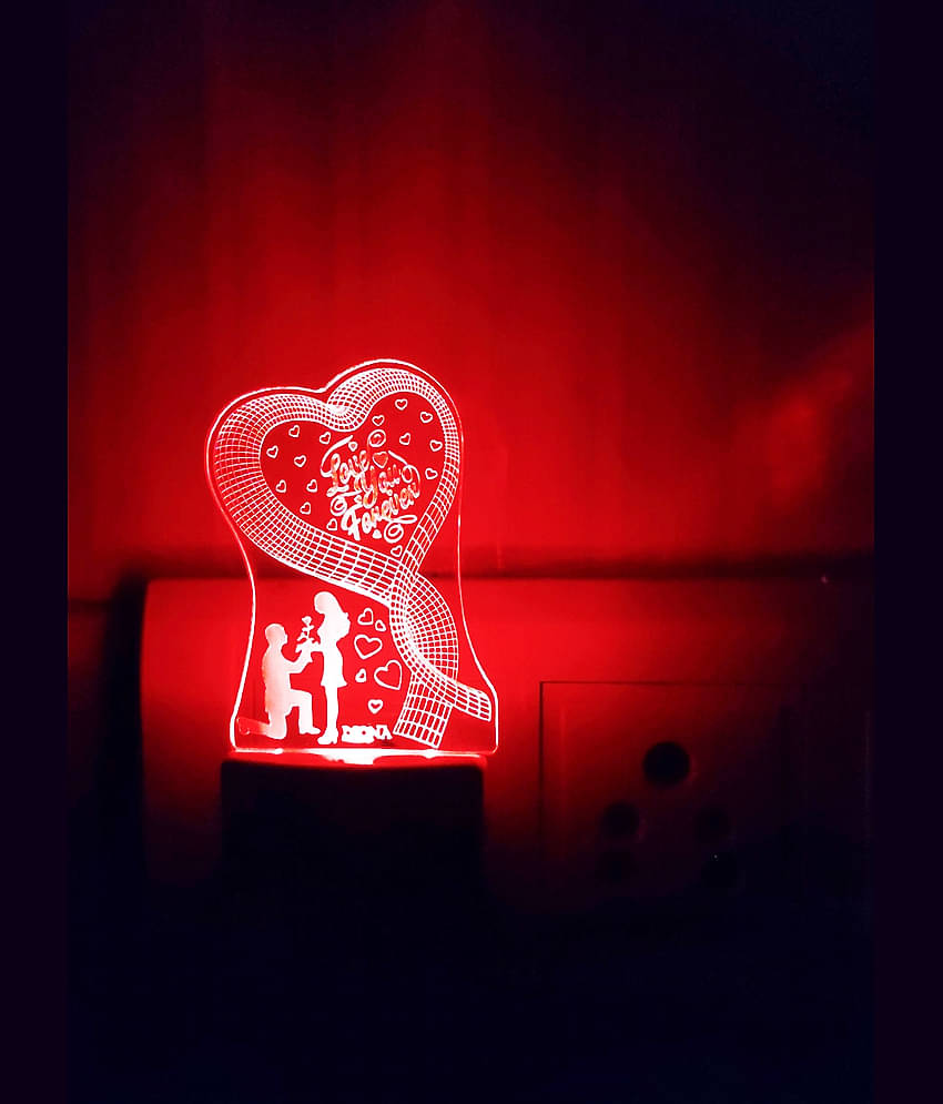 DIONA Night Lamp Love You Forever Romantic Couple Valentine Day, Birthday