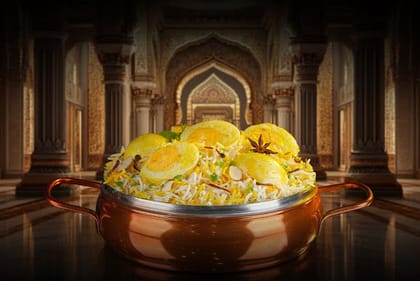 Tokhm-e-Biryani (Dum Egg Biryani - Serves 2)