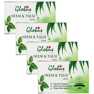 Globus Remedies Neem & Tulsi Soap 75gm, Set of 4