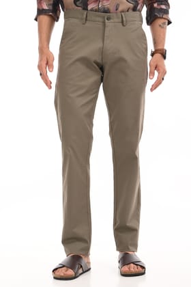 Dark Grey Slim Fit Cotton Chinos-30 / Dark Grey