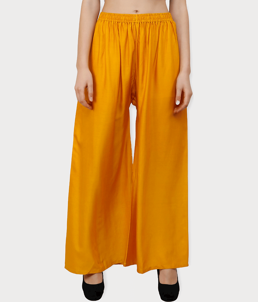 Aadrika - Maroon Rayon Wide Leg Women's Palazzos ( Pack of 1 )