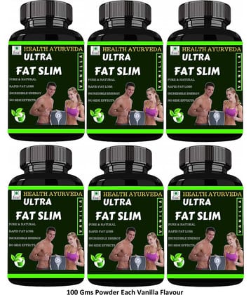 Health Ayurveda Ultra Fat Slim Vanilla Flavour Powder 600 Gm Pack of 6