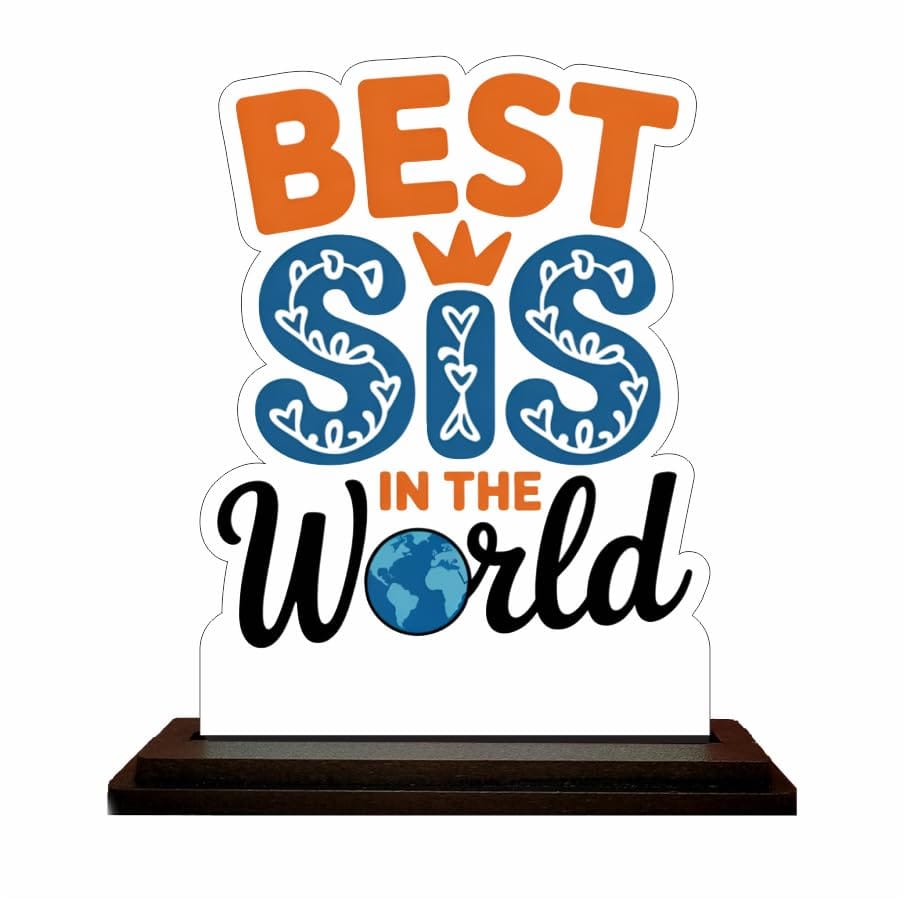 THE MAGICAL GIFTS  BEST SIS IN THE WORLD Table top frame for your sisters| STYLE 2 | 8x8
