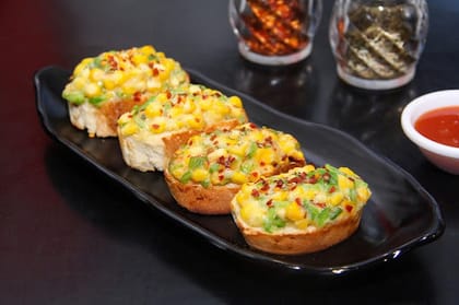 Corn Cheese Garlic Bread