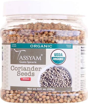 Tassyam - 250 gm Sukha Dhania (Coriander seeds) (Pack of 1)
