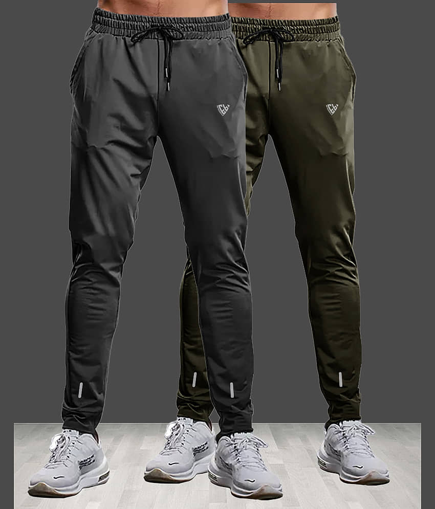 Eyebogler Olive Green Polyester Men's Joggers ( Pack of 1 )