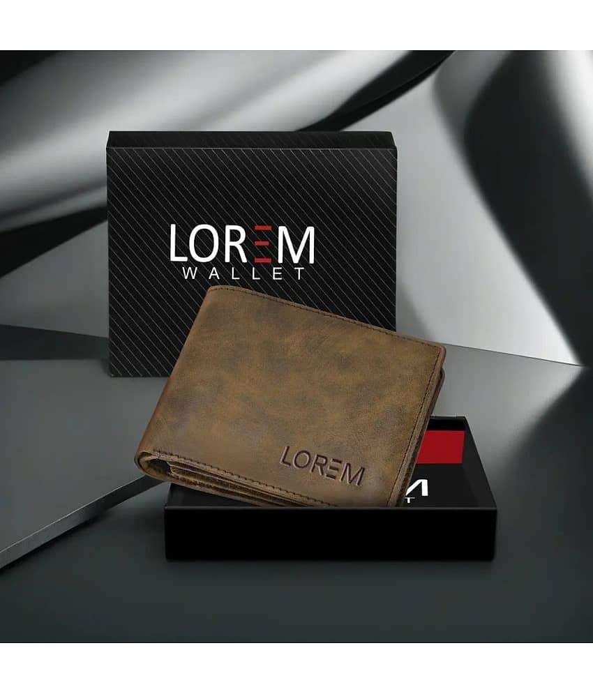 Lorem Brown Faux Leather Men's Two Fold Wallet ( Pack of 1 )