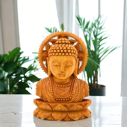 Wooden Idol of Lord Buddha Wooden Idol of Lord Buddha