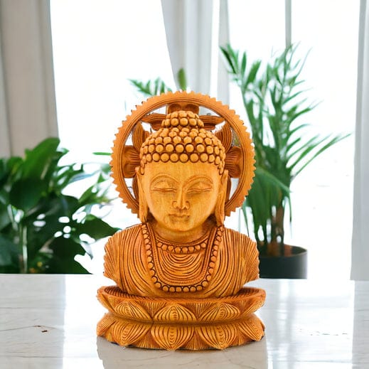 Wooden Idol of Lord Buddha
