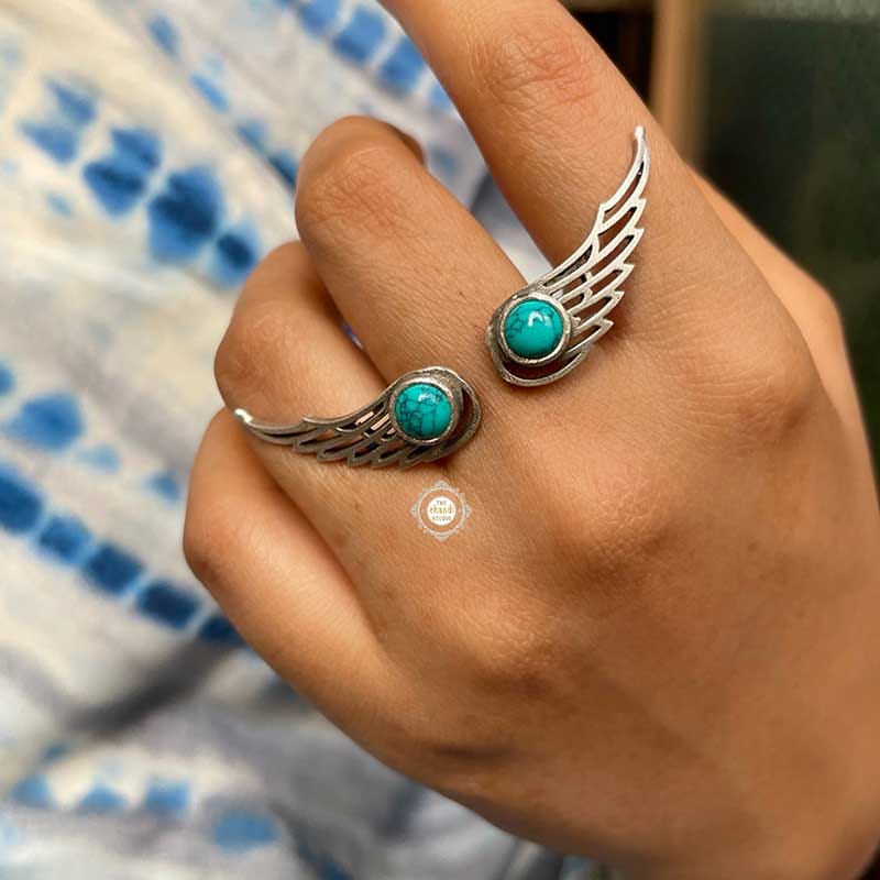 Memories Pursue Your Dreams Ring-Turquoise (Sky Blue)