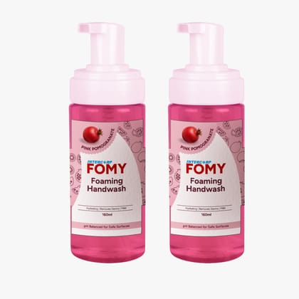 Intercorp Fomy Antibacterial Soft Refreshing Foam Hand Wash, 160 ml Each (Pink Pomegranate - Pack of 2) Intercorp Fomy Antibacterial Soft Refreshing Foam Hand Wash, 160 ml Each (Pink Pomegranate - Pack of 2)