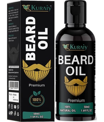 KURAIY Beard Growth Essential Oil For Men Beard Care Hair Growth Beard Care PACK OF 1