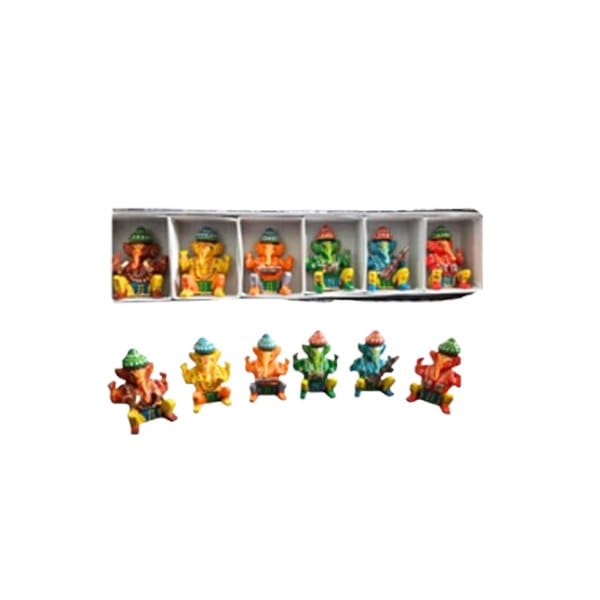 Wooden Ganesh Musician Set