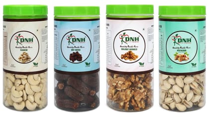 DRY FRUITS COMBO 600 GRAMS  PACK  150G X 4 PC