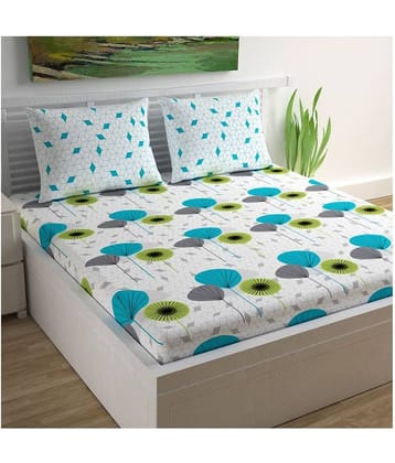 DIVINE CASA Cotton King Bedsheet ( White )