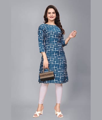 AK FASHION MALL Pack of 1 Crepe Printed Straight Women's Kurti - ( Multicolor )