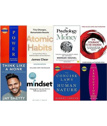 Concise Art Of Seduction + 48 Laws Of Power + The Concise Laws Of Human Nature + Atomic Habits + The Psychology of Money + Mindset + The Courage To Be Disliked + Think Like A Monk