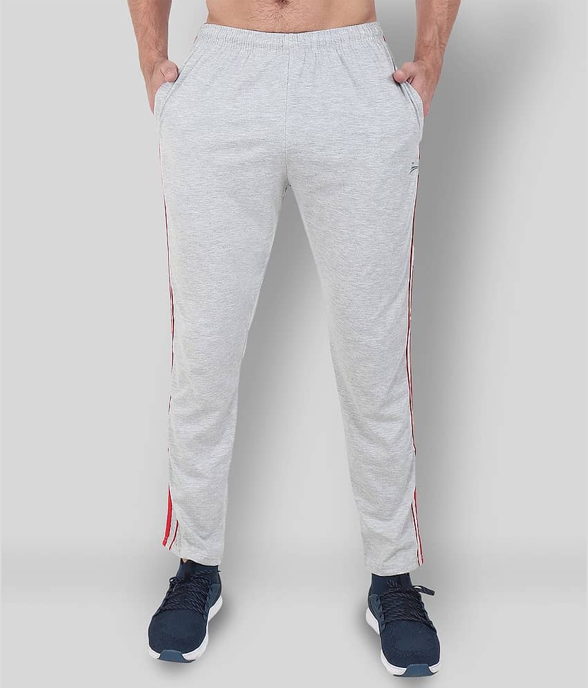 Zeffit - Light Grey Cotton Blend Men's Trackpants ( Pack of 1 )