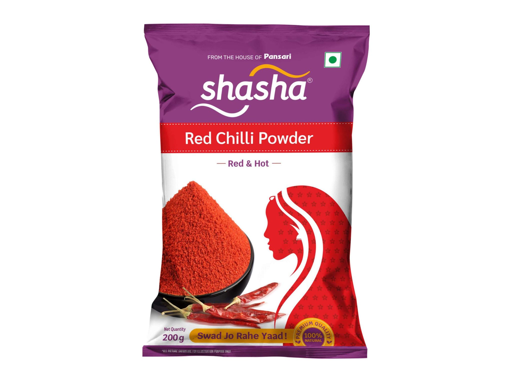 Shasha Red Chilli Powder - 100gms (Mirch)